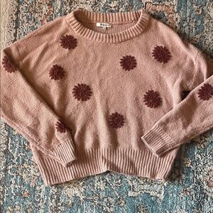 Madewell Mauve Floral Sweater